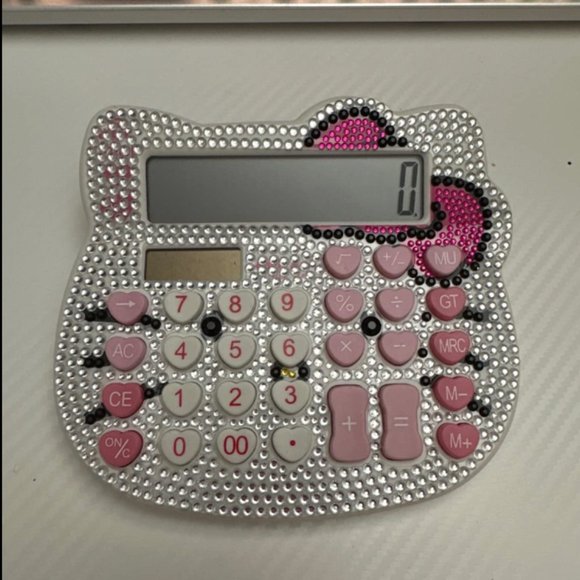 Cute Cat Head Shape Hello Kitty Calculator Great Gift Idea - Picture 5 of 6